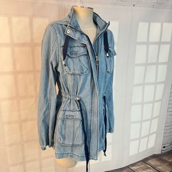 Ashley Vintage charm Windsor Carpe Denim Anorak jacket size medium - Picture 5 of 13